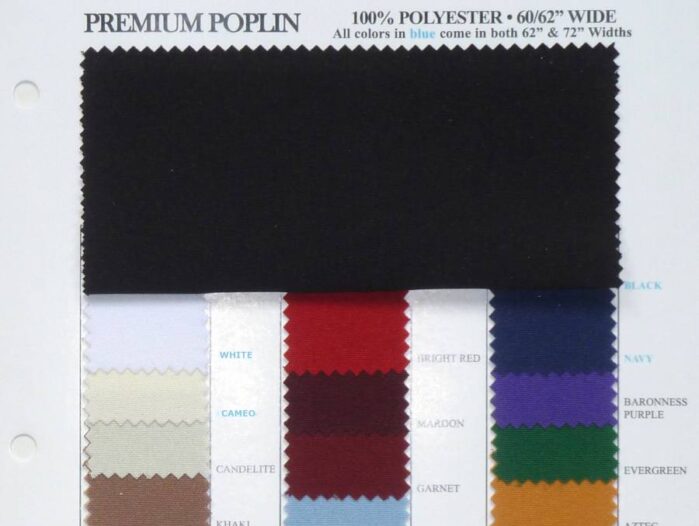 Premium Poplin color card