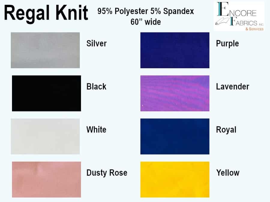 Regal Knit color card