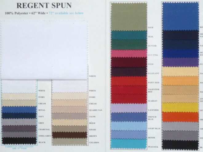 Regent Spun color card